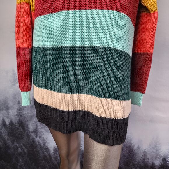 For the Republic Striped Multicolor Shimmer Knit Sweater | Women's Large - Picture 3 of 13